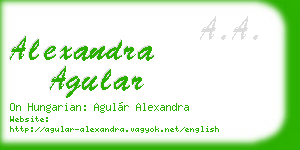 alexandra agular business card